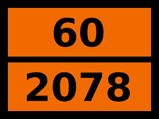 Табличка опасный груз "60-2078. Толуолдиизоцианат"