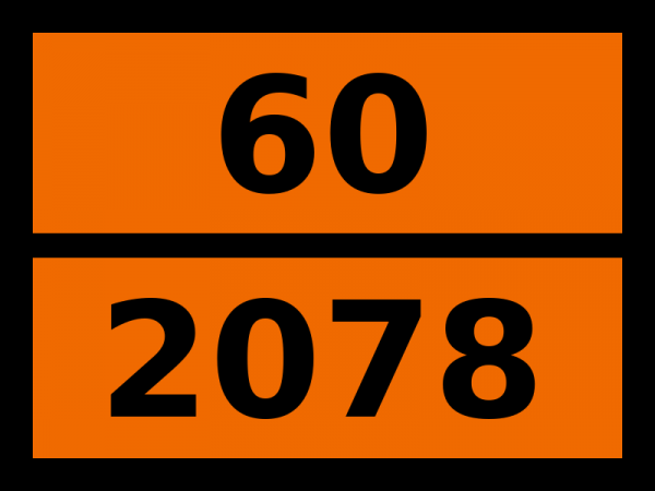 Табличка опасный груз "60-2078. Толуолдиизоцианат"