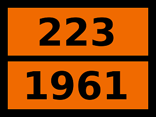 Табличка опасный груз "223-1961. Этан охлажденный жидкий"