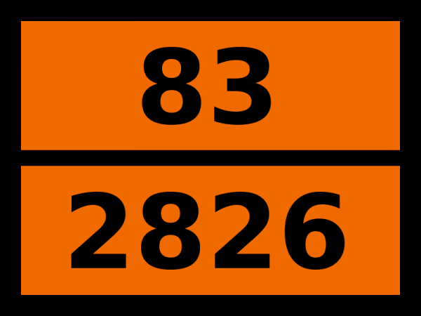 Табличка опасный груз "83-2826. Этилхлортиоформиат"