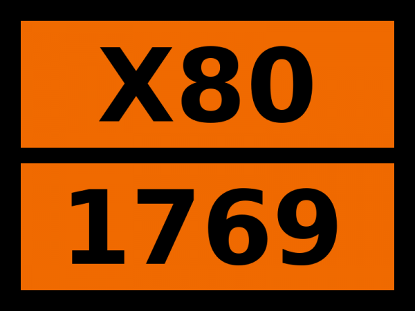 Табличка опасный груз "X80-1769. Дифенилдихлорсилан"
