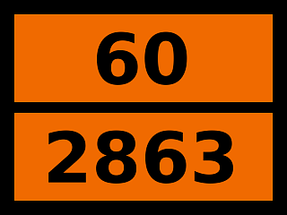 Табличка опасный груз "60-2863. Натрия-аммония ванадат"