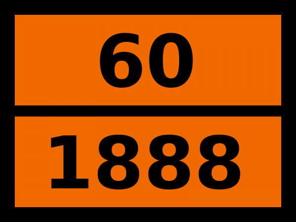 Табличка опасный груз "60-1888. Хлороформ"