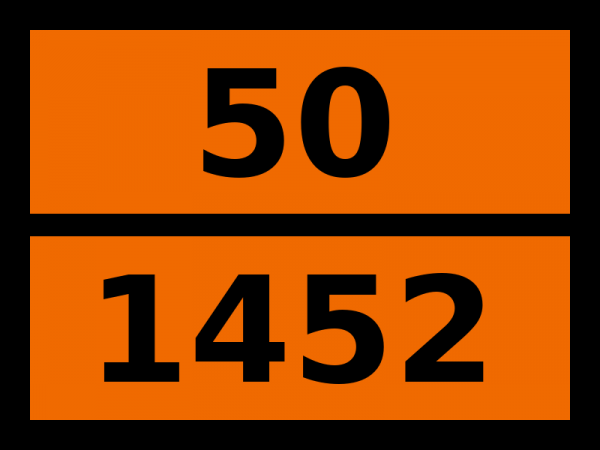 Табличка опасный груз "50-1452. Кальция хлорат"