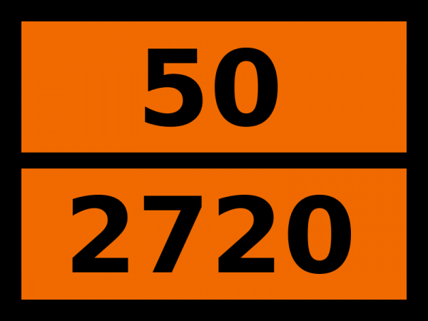 Табличка опасный груз "50-2720. Хрома нитрат"
