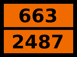 Табличка опасный груз "663-2487. Фенилизоцианат"