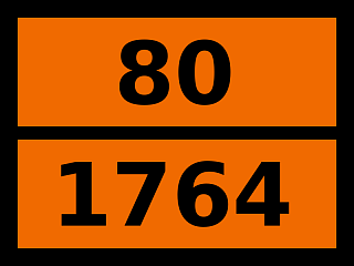 Табличка опасный груз "80-1764. Кислота дихлоруксусная"