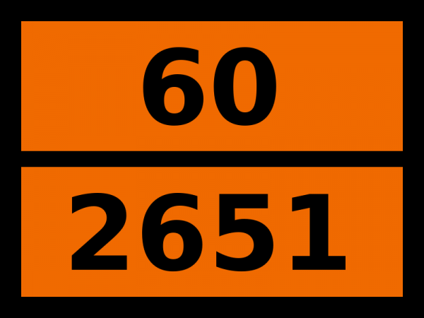 Табличка опасный груз "60-2651. 4,4'-диаминодифенилметан"