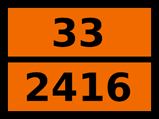 Табличка опасный груз "33-2416. Триметилборат"