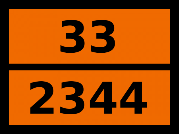 Табличка опасный груз "33-2344. Бромпропаны"