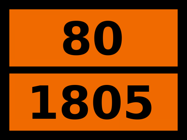Табличка опасный груз "80-1805. Кислоты фосфорной раствор"