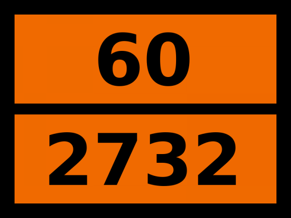 Табличка опасный груз "60-2732. Нитробромбензолы жидкие"