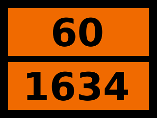 Табличка опасный груз "60-1634. Ртути бромиды"
