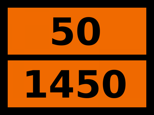 Табличка опасный груз "50-1450. Броматы неорганические, н.у.к."
