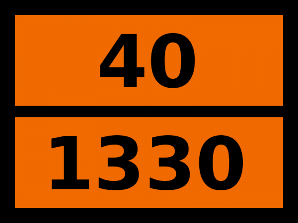 Табличка опасный груз "40-1330. Марганца резинат"