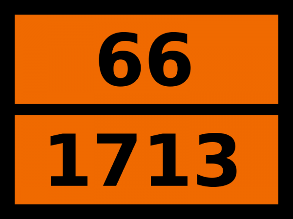 Табличка опасный груз "66-1713. Цинка цианид"
