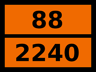Табличка опасный груз "88-2240. Кислота хромсерная"