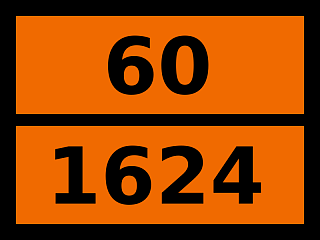 Табличка опасный груз "60-1624. Ртути дихлорид"