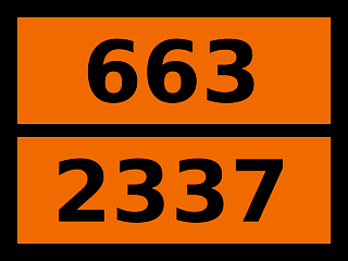 Табличка опасный груз "663-2337. Фенилмеркаптан"