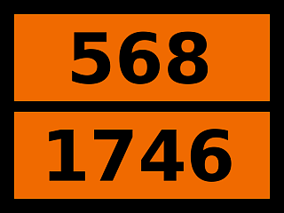 Табличка опасный груз "568-1746. Брома трифторид"