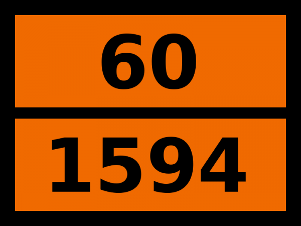 Табличка опасный груз "60-1594. Диэтилсульфат"