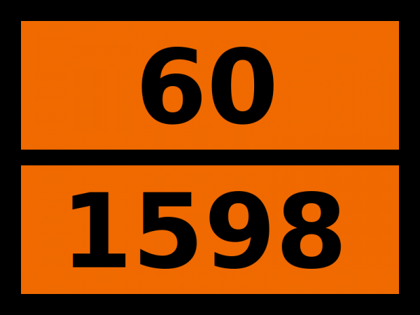 Табличка опасный груз "60-1598. Динитро-о-крезол"