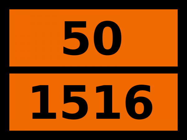 Табличка опасный груз "50-1516. Цинка пероксид"