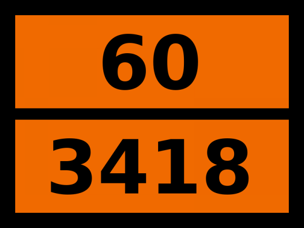 Табличка опасный груз "60-3418. 2,4-толуилен-диамина раствор"
