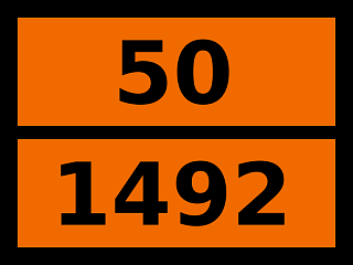 Табличка опасный груз "50-1492. Калия персульфат"