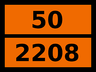 Табличка опасный груз "50-2208. Кальция гипохлорита смесь сухая"